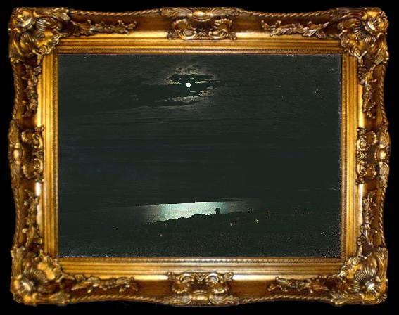 framed  Archip Iwanowitsch Kuindshi Moonlit Night on the Dniepr, ta009-2